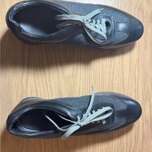 Saks Fifth Avenue Black and Gray Men's Sneakers